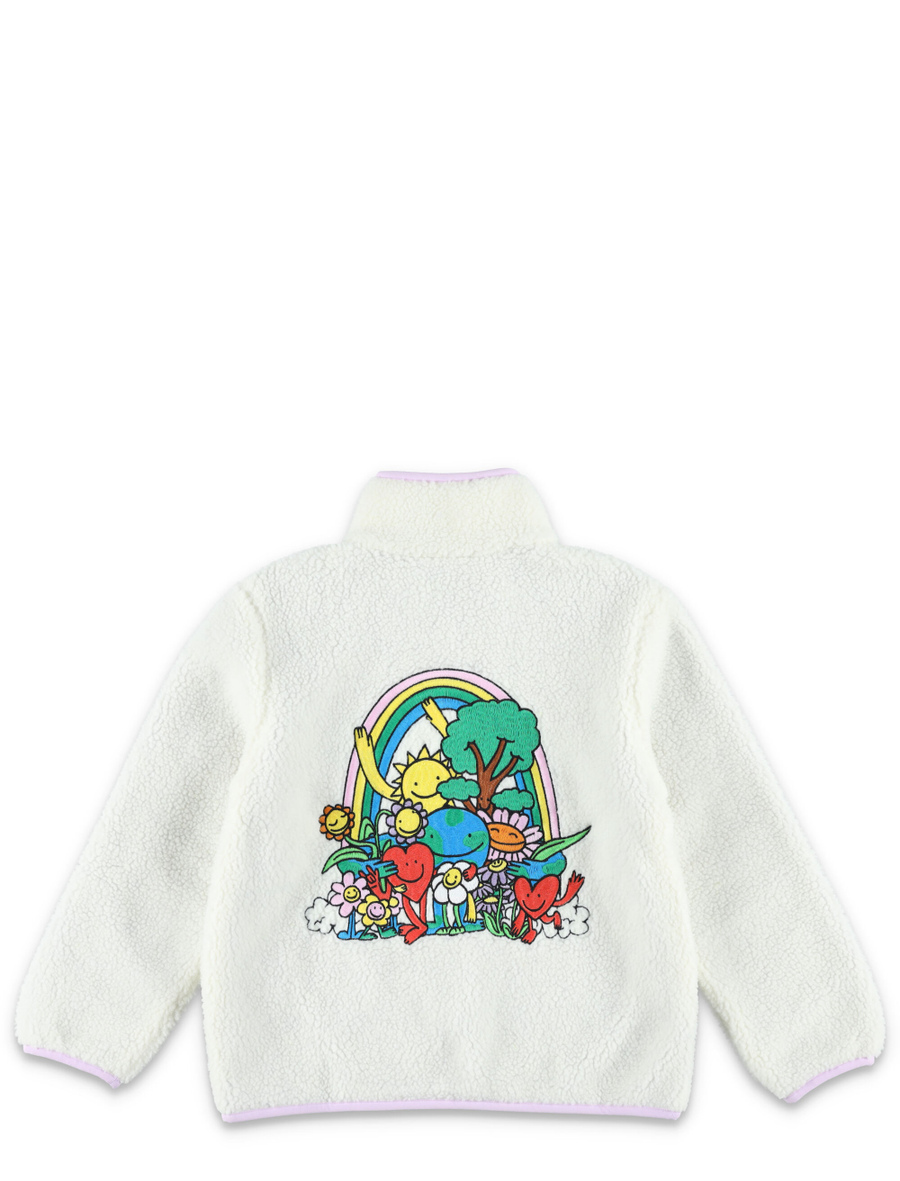 Kid - Flower graphic fleece jacket - Spazio Pritelli
