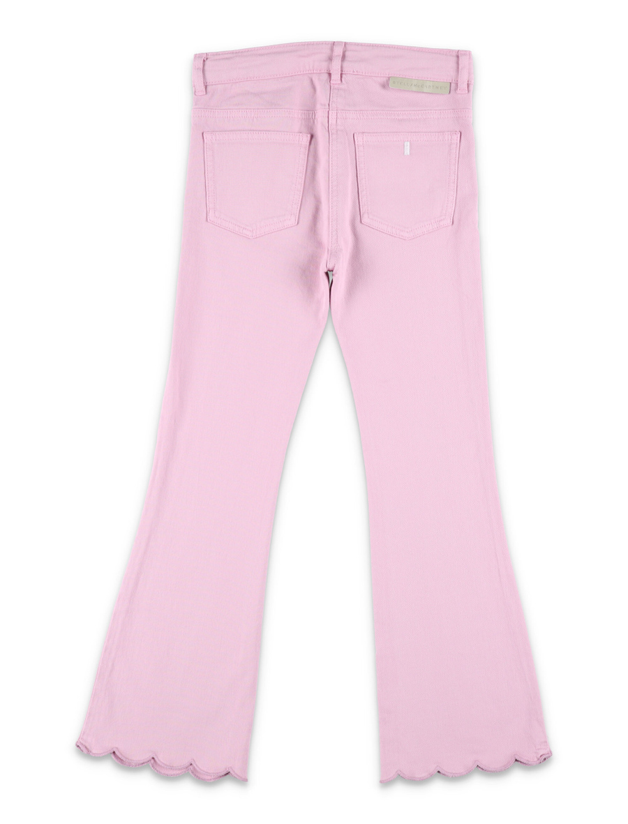 Kid - Scallop trim denim jeans - Spazio Pritelli
