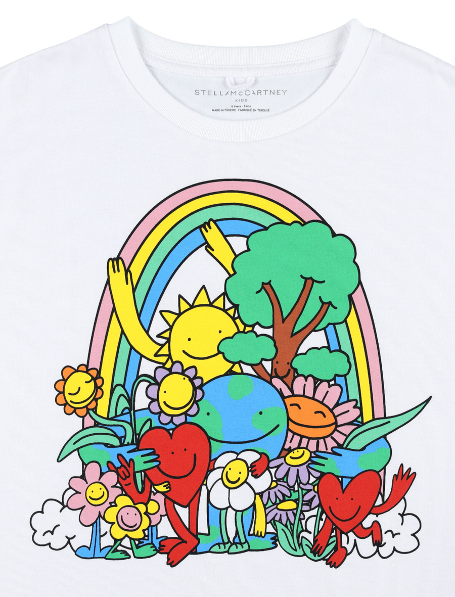Kid - Earth Friends Graphic cropped t-shirt - Spazio Pritelli