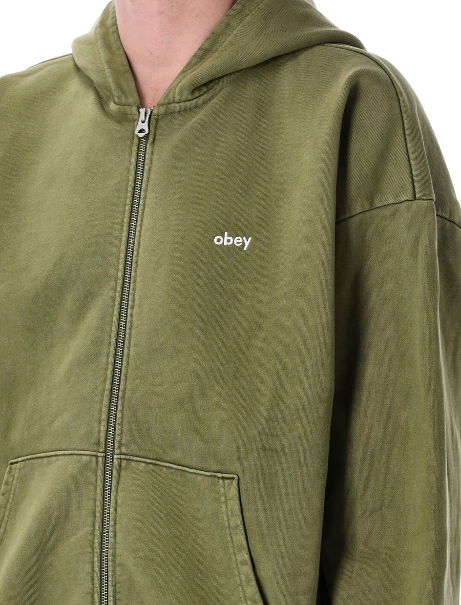 Lowercase pigment zip hoodie - Spazio Pritelli