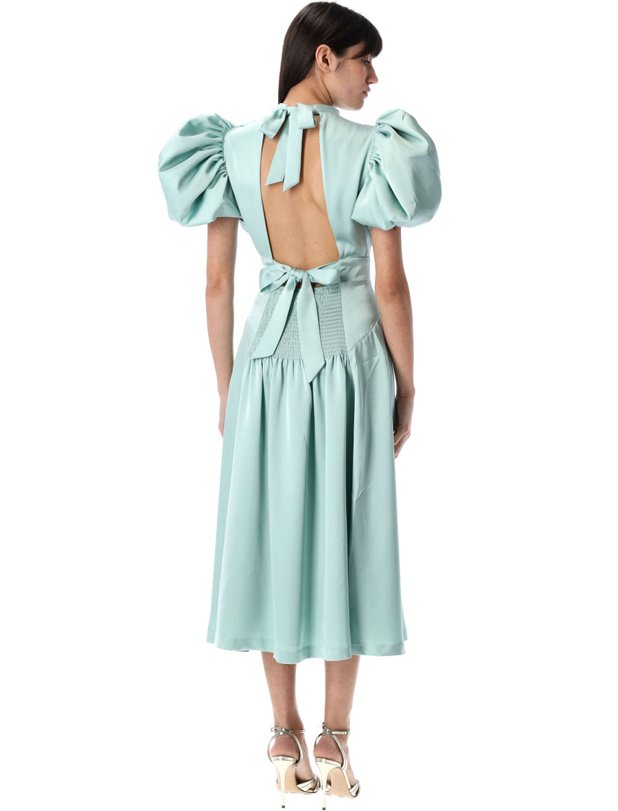 Satin Puff midi dress - Spazio Pritelli