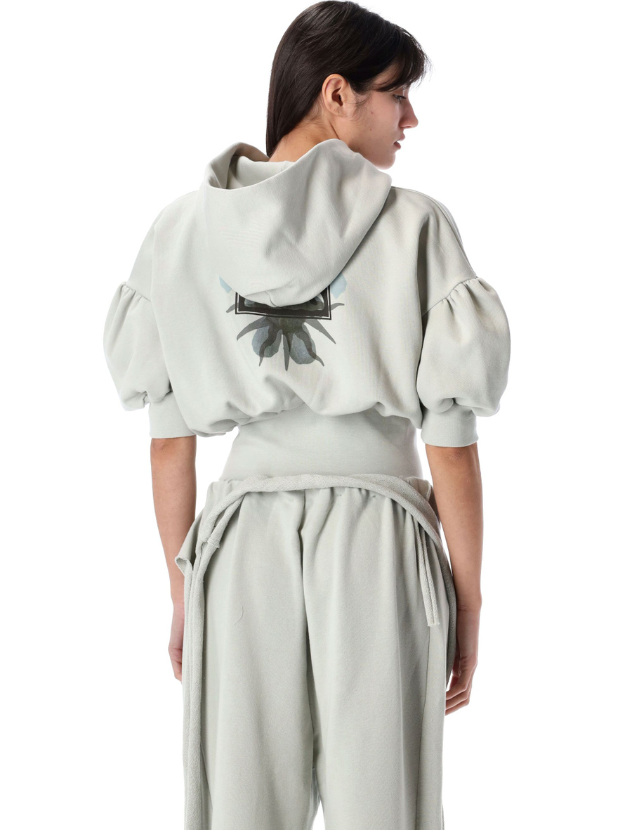 Cropped short sleeves hoodie - Spazio Pritelli