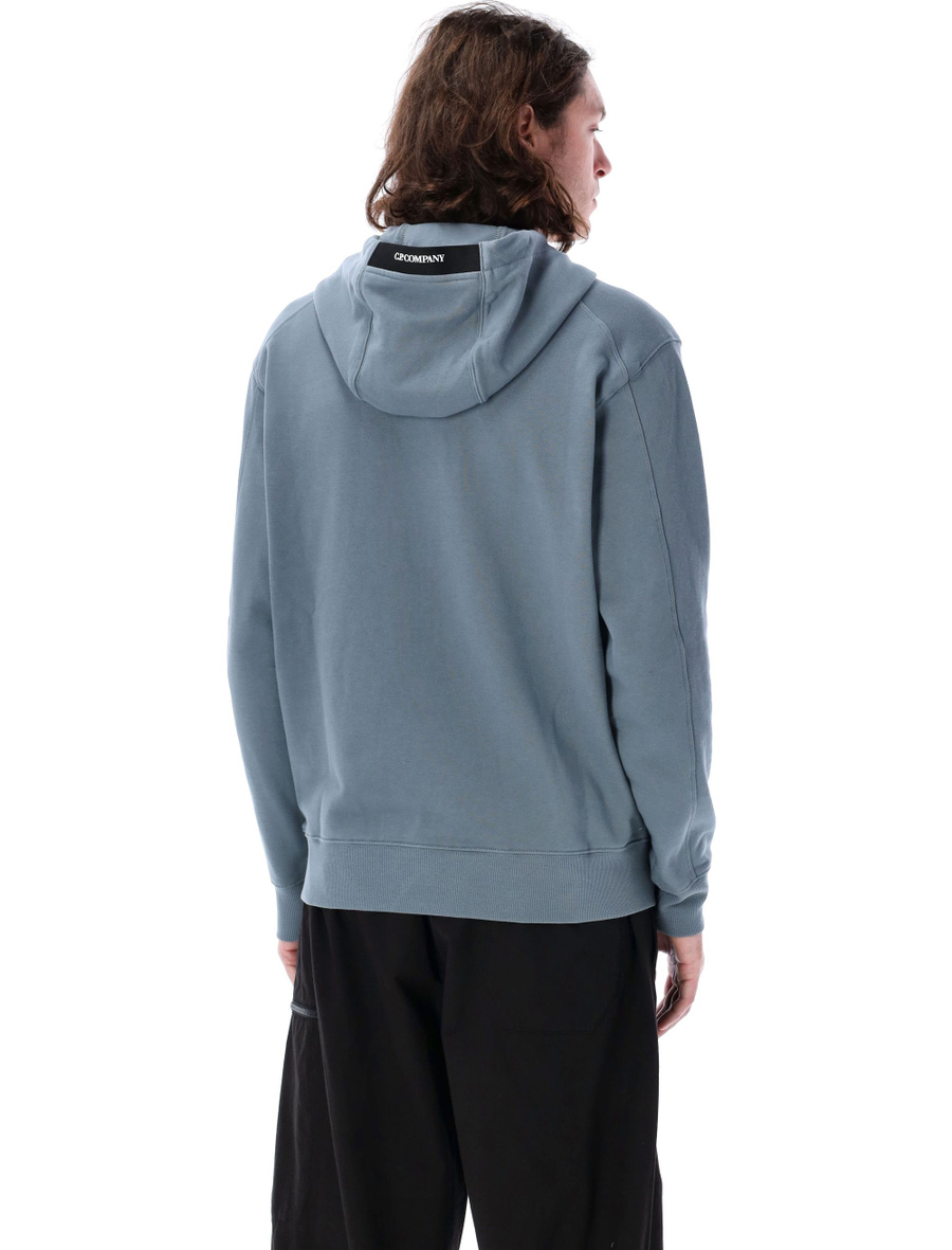 Diagonal raised fleece Lens hooded sweatshirt - Spazio Pritelli