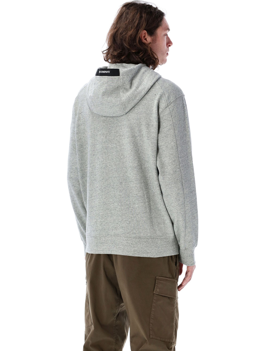Diagonal raised fleece Lens hooded sweatshirt - Spazio Pritelli