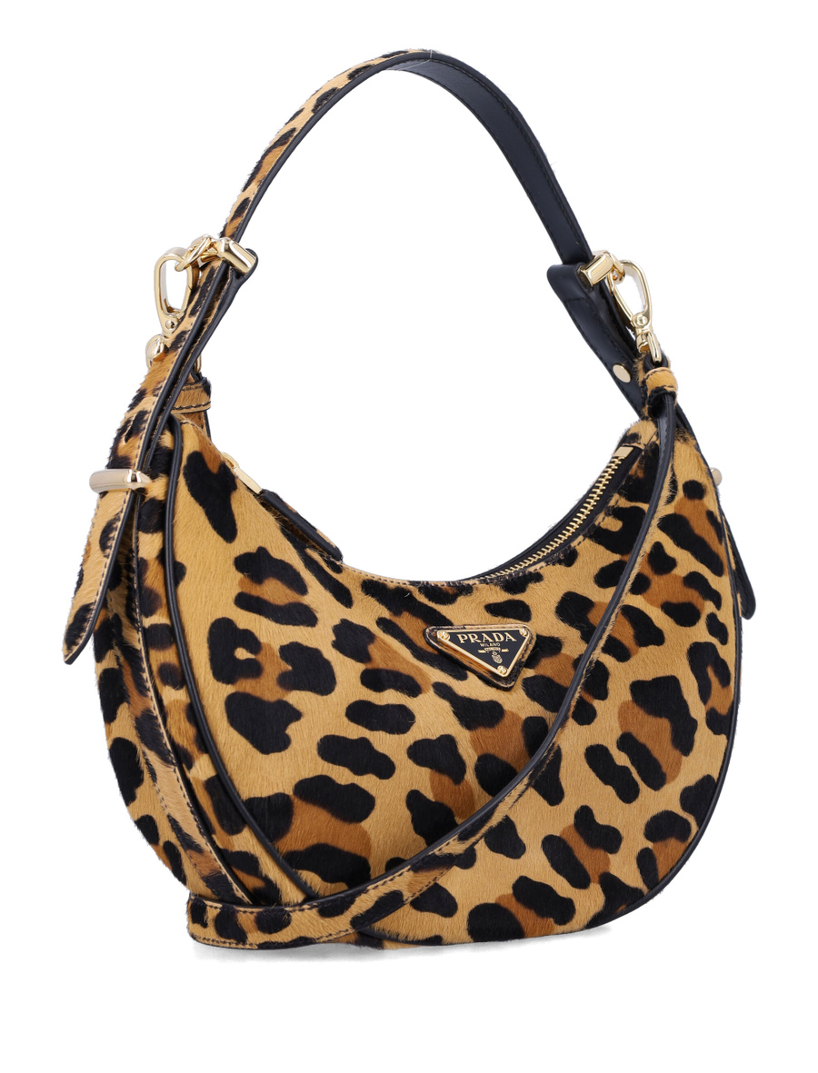 Arqué printed leather shoulder bag - Spazio Pritelli