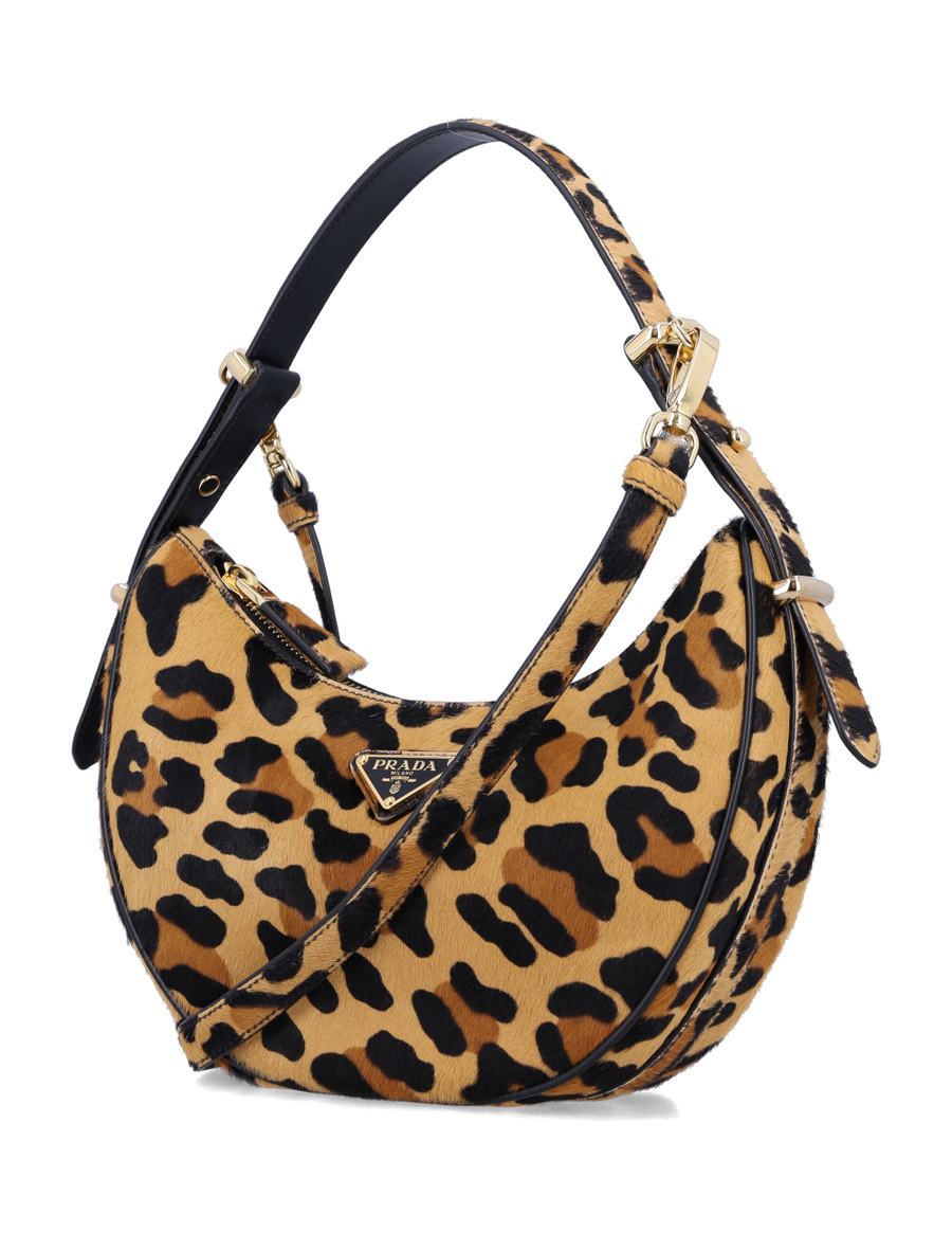 Arqué printed leather shoulder bag - Spazio Pritelli