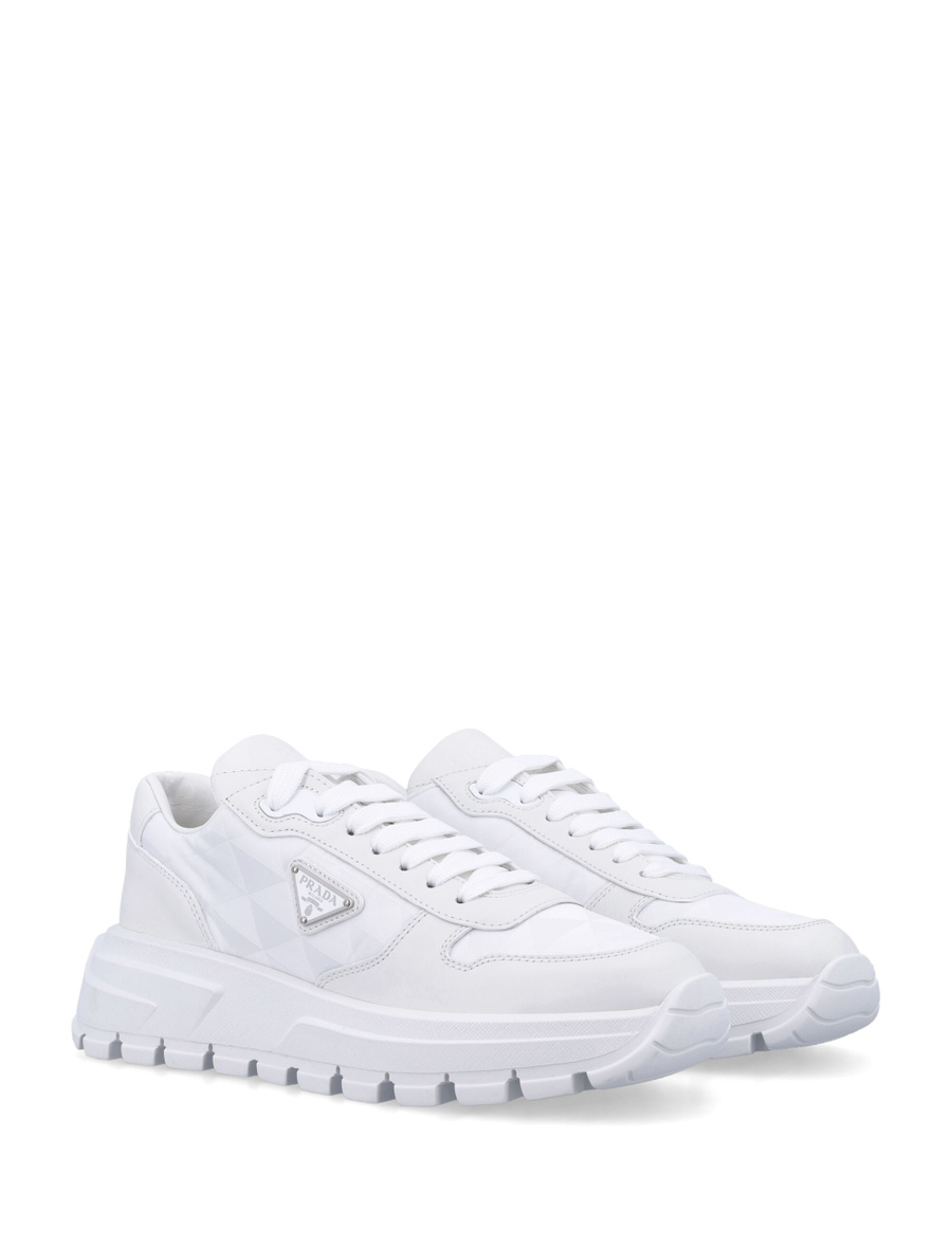 Prax 01 Re-Nylon and leather woman's sneakers - Spazio Pritelli