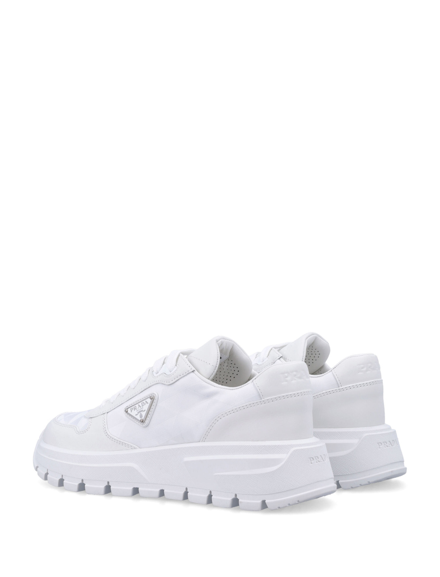 Prax 01 Re-Nylon and leather woman's sneakers - Spazio Pritelli