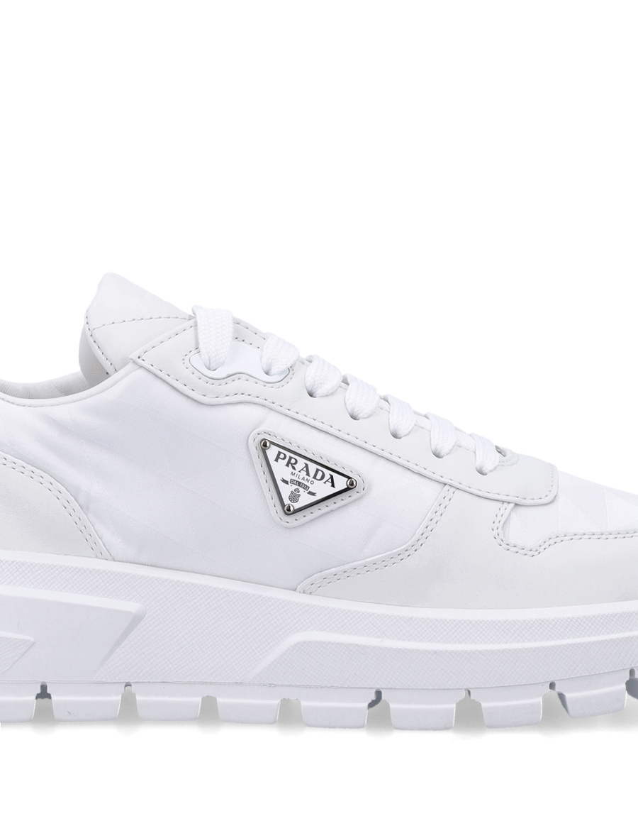 Prax 01 Re-Nylon and leather woman's sneakers - Spazio Pritelli