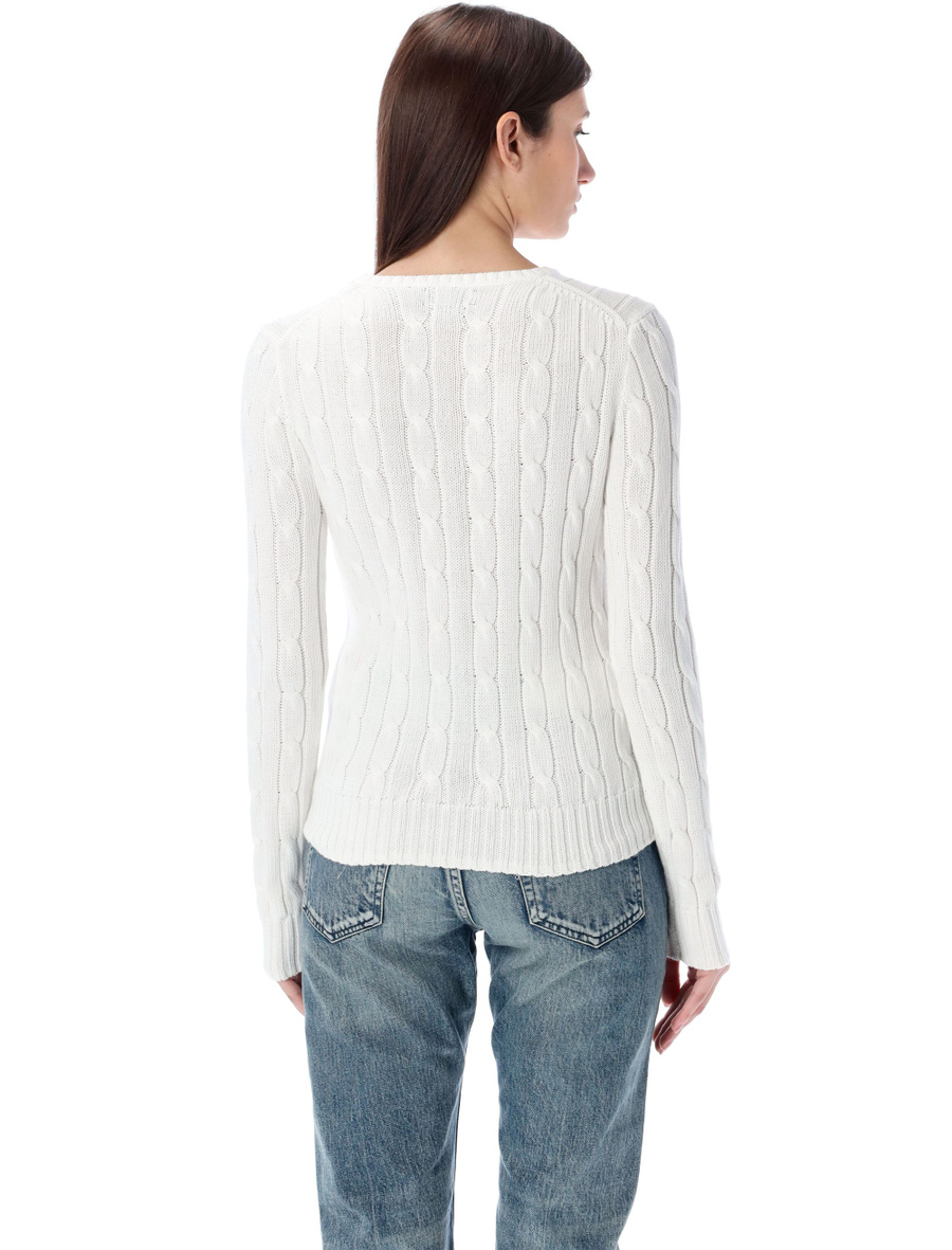 Cable-knit cotton crewneck sweater - Spazio Pritelli