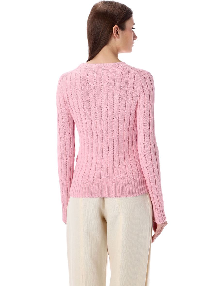 Cable-knit cotton crewneck sweater - Spazio Pritelli