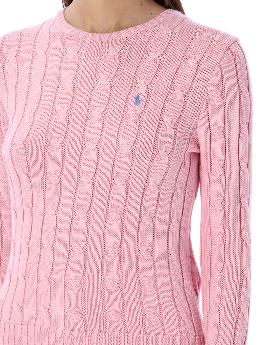Cable-knit cotton crewneck sweater - Spazio Pritelli