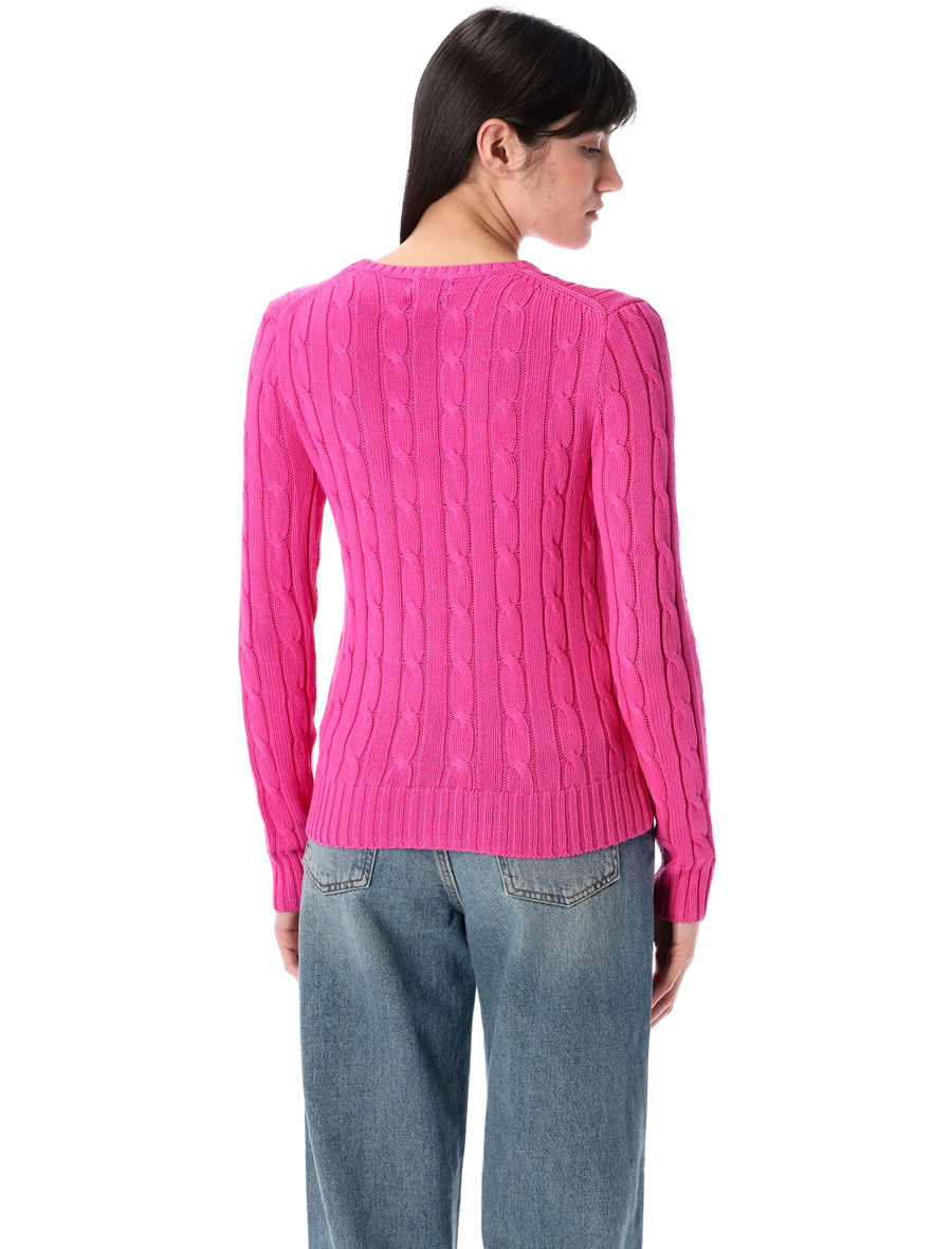 Cable-knit cotton crewneck sweater - Spazio Pritelli