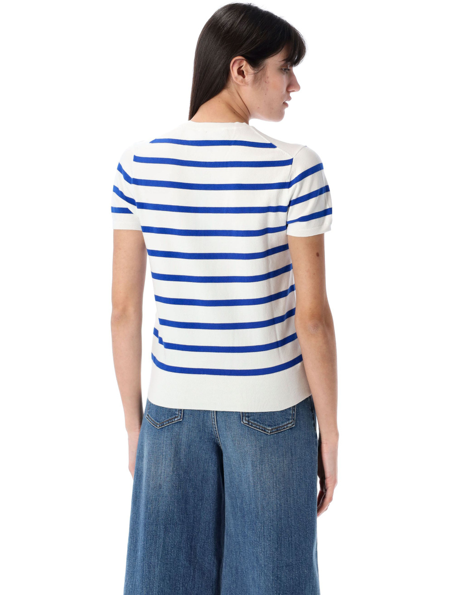 Striped short sleeves sweater - Spazio Pritelli