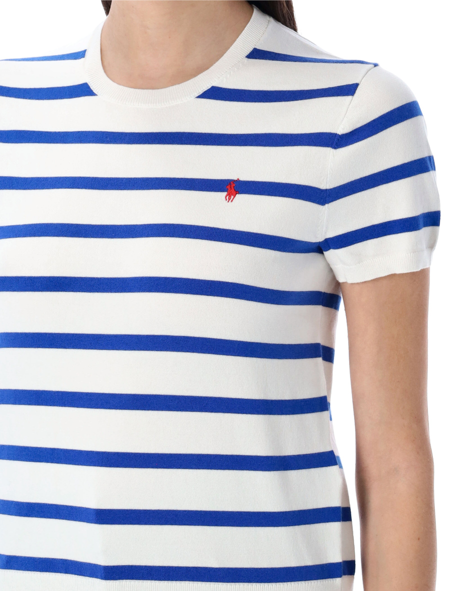 Striped short sleeves sweater - Spazio Pritelli