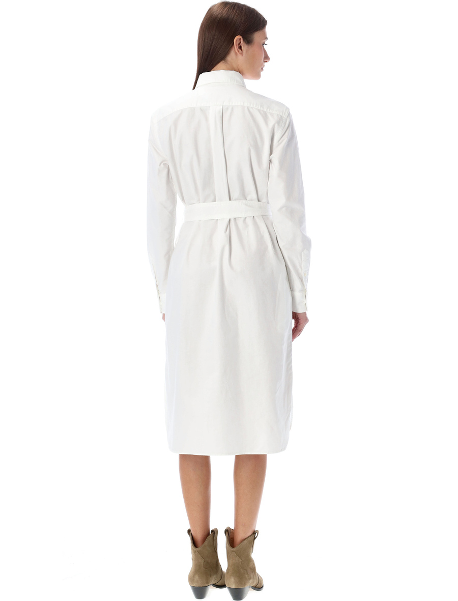 Belted cotton oxford shirtdress - Spazio Pritelli