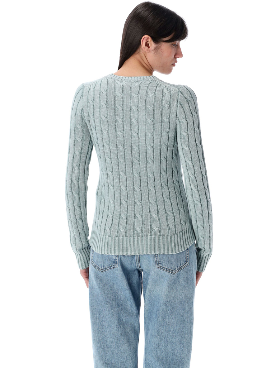 Cable-knit cotton crewneck jumper - Spazio Pritelli
