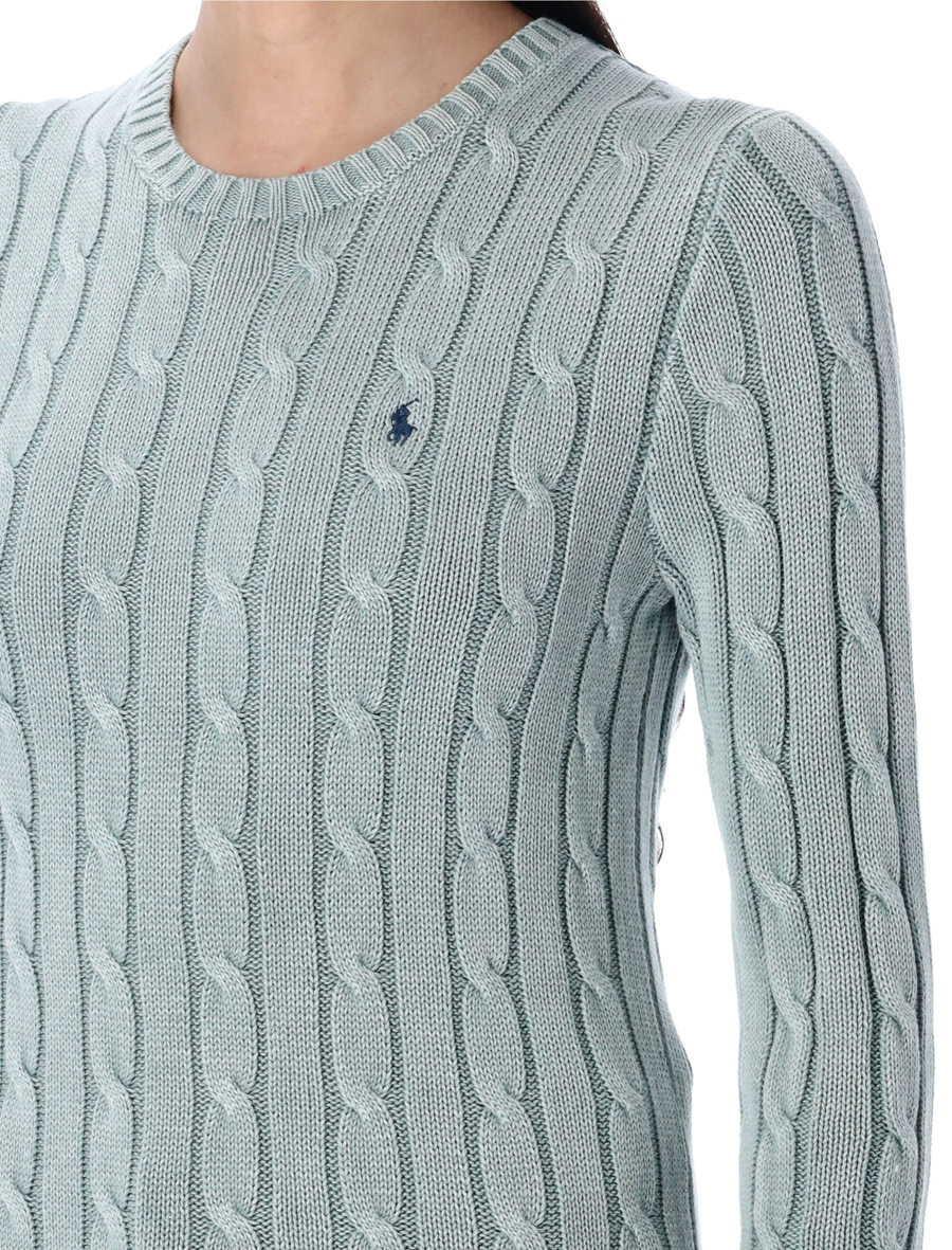 Cable-knit cotton crewneck jumper - Spazio Pritelli