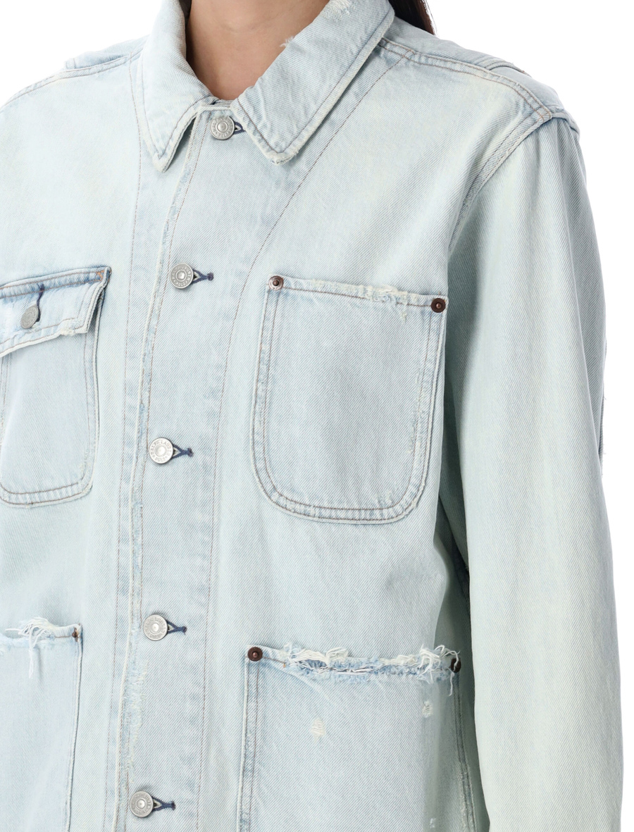 Distressed denim Utility jacket - Spazio Pritelli