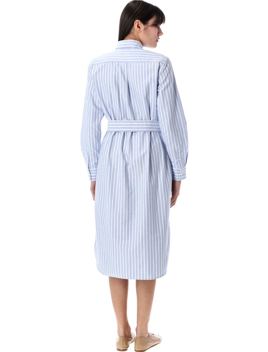 Belted Oxford shirt dress - Spazio Pritelli