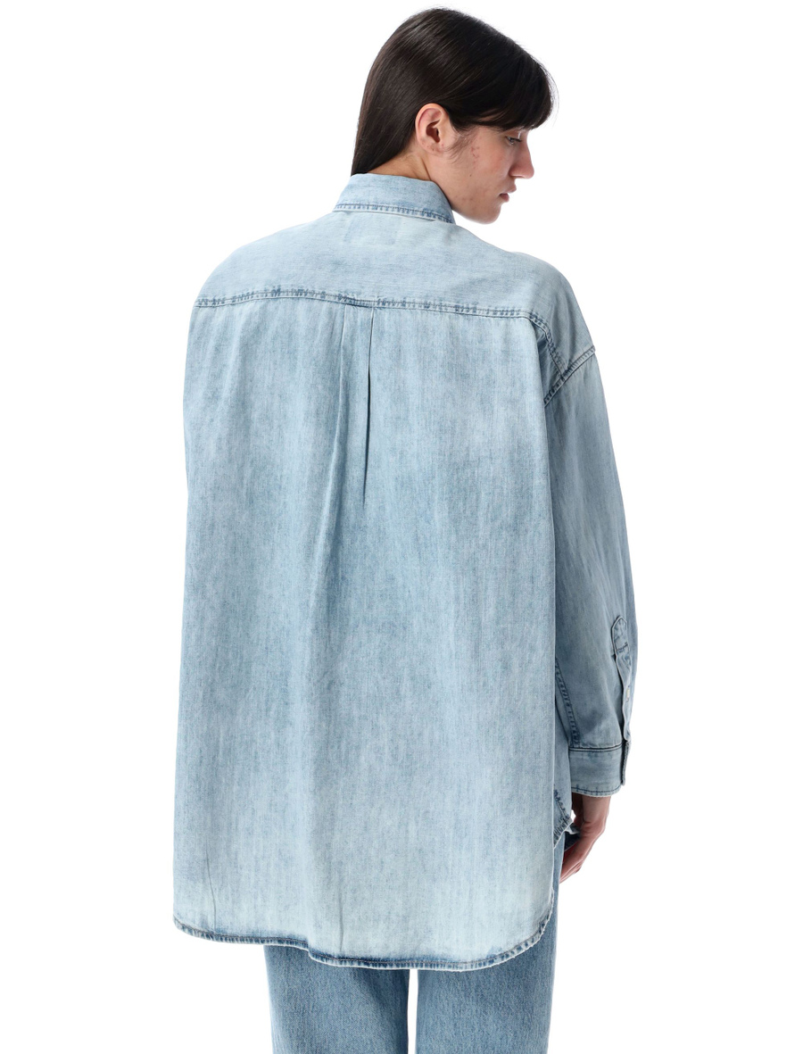 Oversize cotton denim shirt - Spazio Pritelli