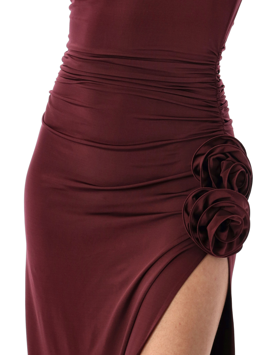 Draped high neck midi dress - Spazio Pritelli