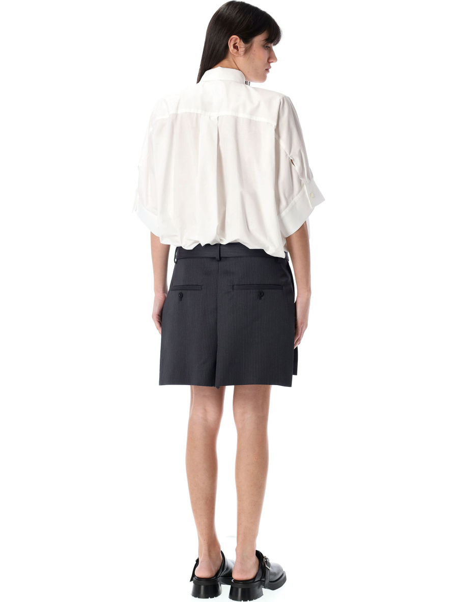 Cotton Poplin x wool mini dress - Spazio Pritelli