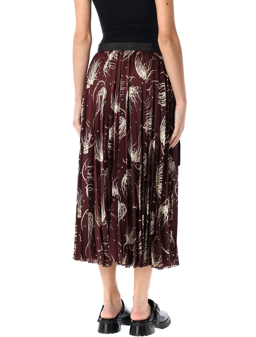 Printed pleated midi skirt - Spazio Pritelli
