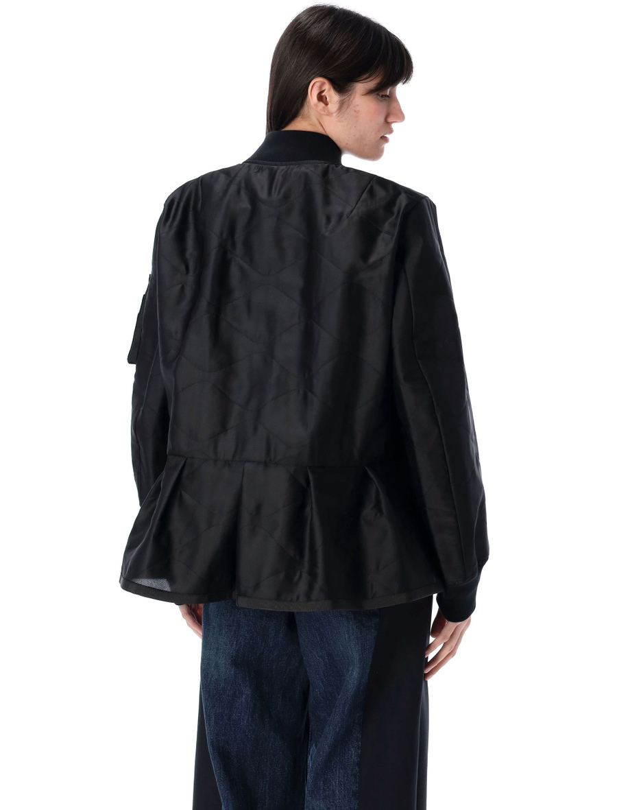 Quilted satin blouson - Spazio Pritelli