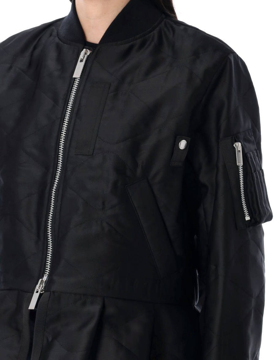 Quilted satin blouson - Spazio Pritelli