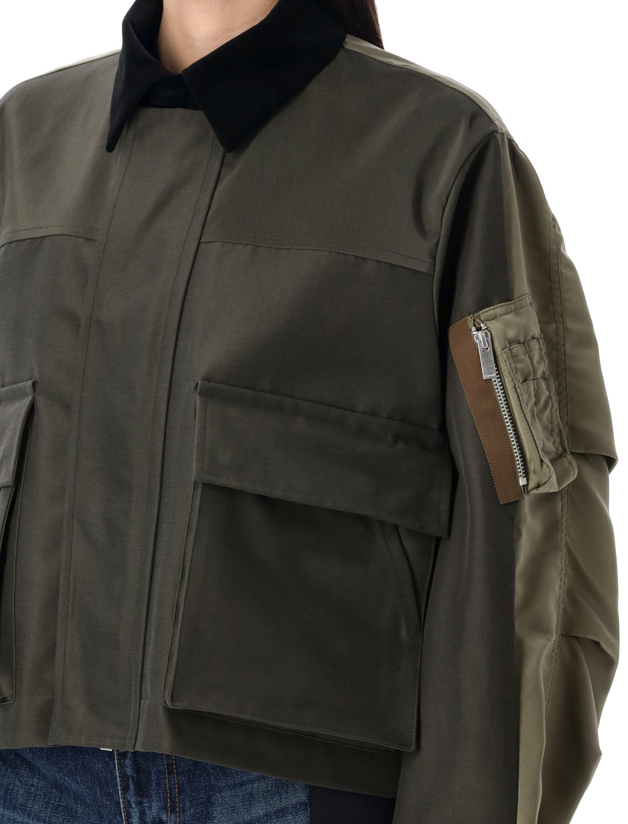 Grossgrain nylon twill blouson - Spazio Pritelli