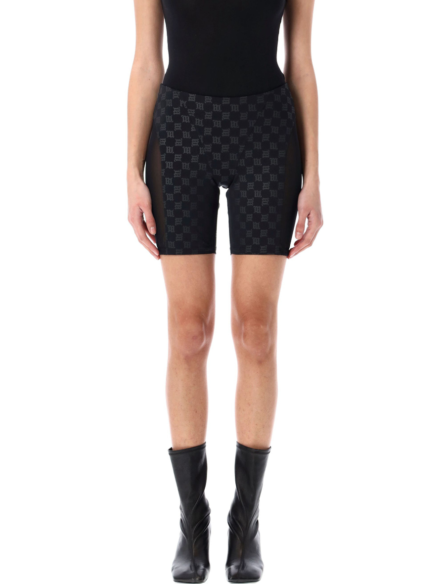 Monogram biker shorts - Spazio Pritelli