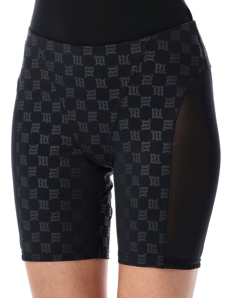 Monogram biker shorts - Spazio Pritelli