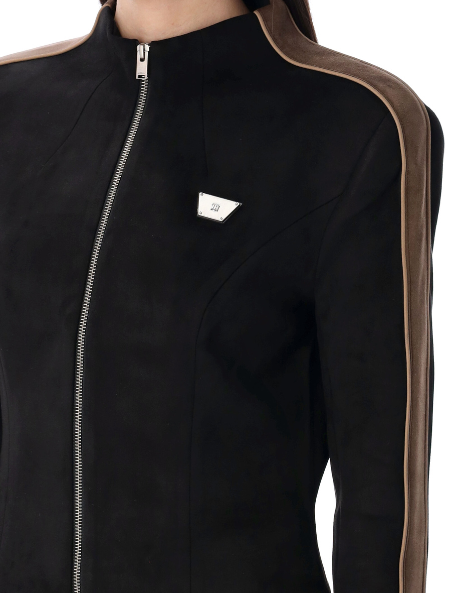 Faux suede moto jacket - Spazio Pritelli