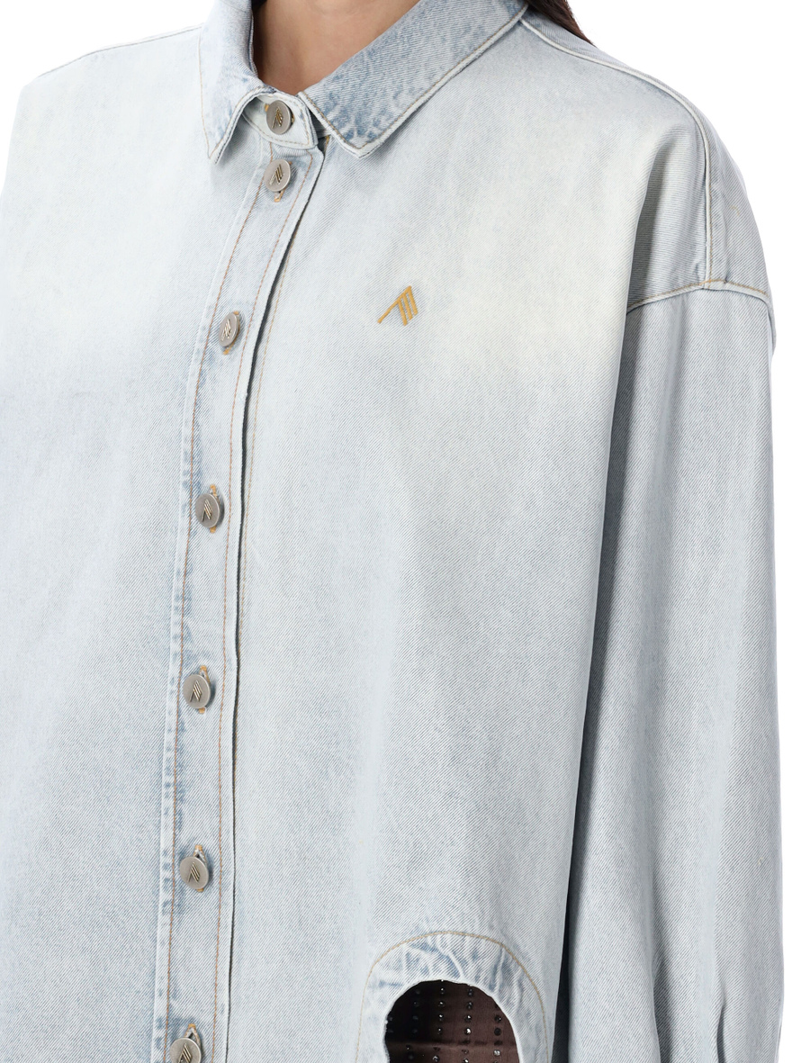 DIANA DENIM SHIRT GLOSSY - Spazio Pritelli