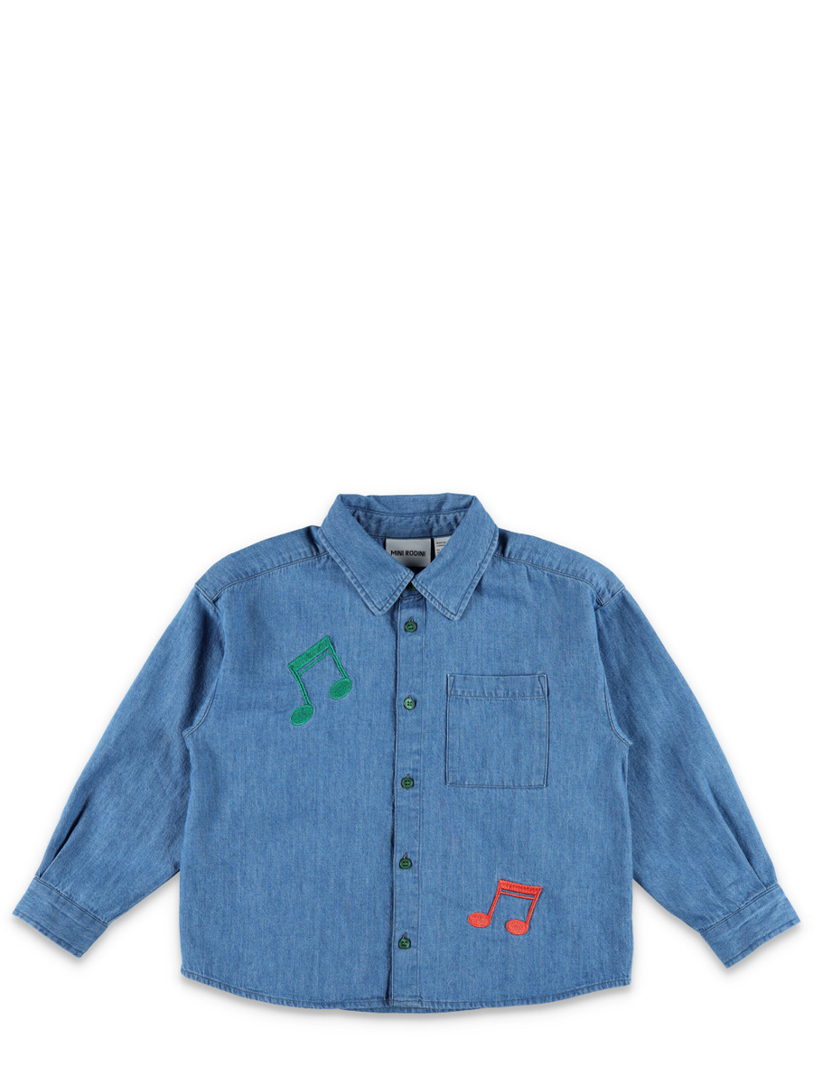 Kid - Note lightweight denim shirt - Spazio Pritelli