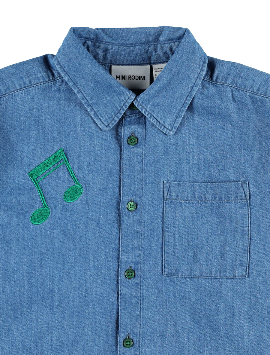 Kid - Note lightweight denim shirt - Spazio Pritelli