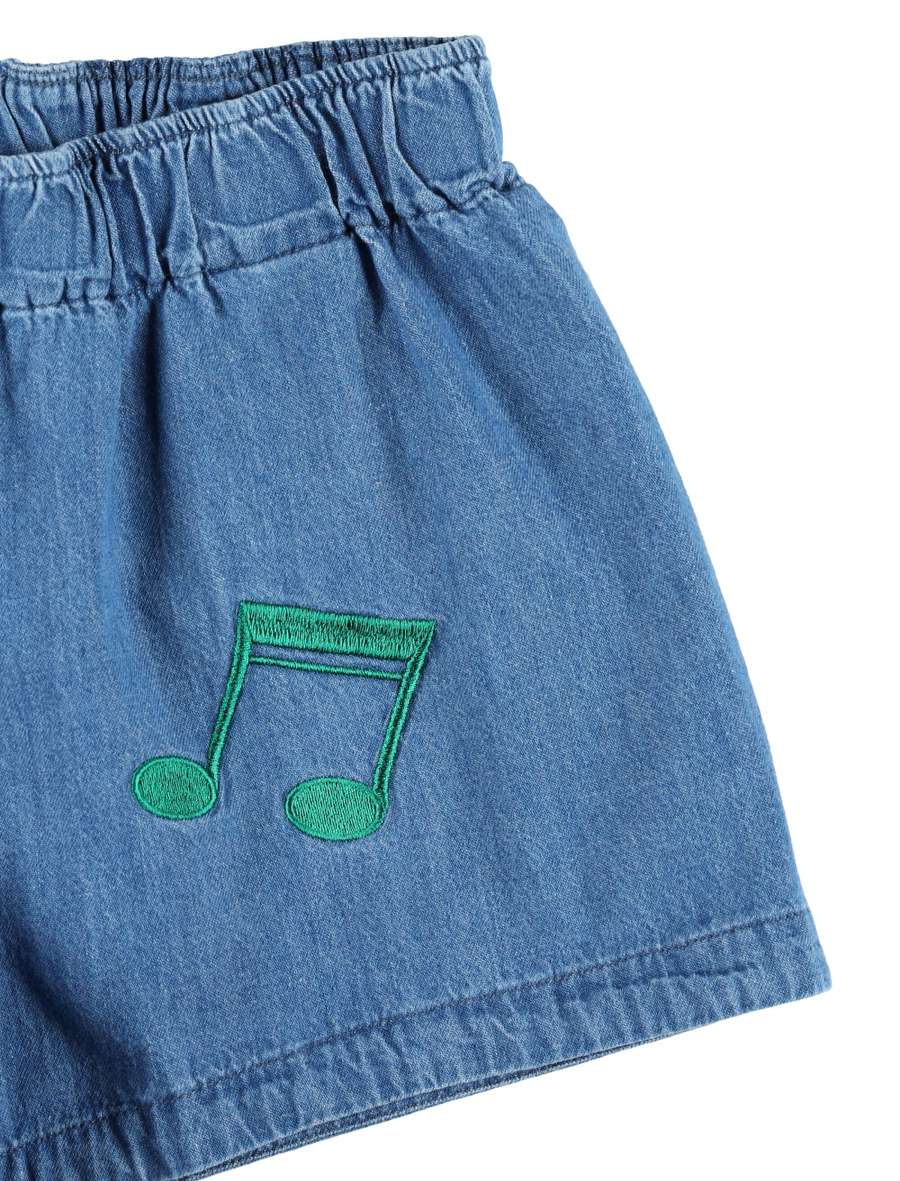 Kid - Note denim shorts - Spazio Pritelli