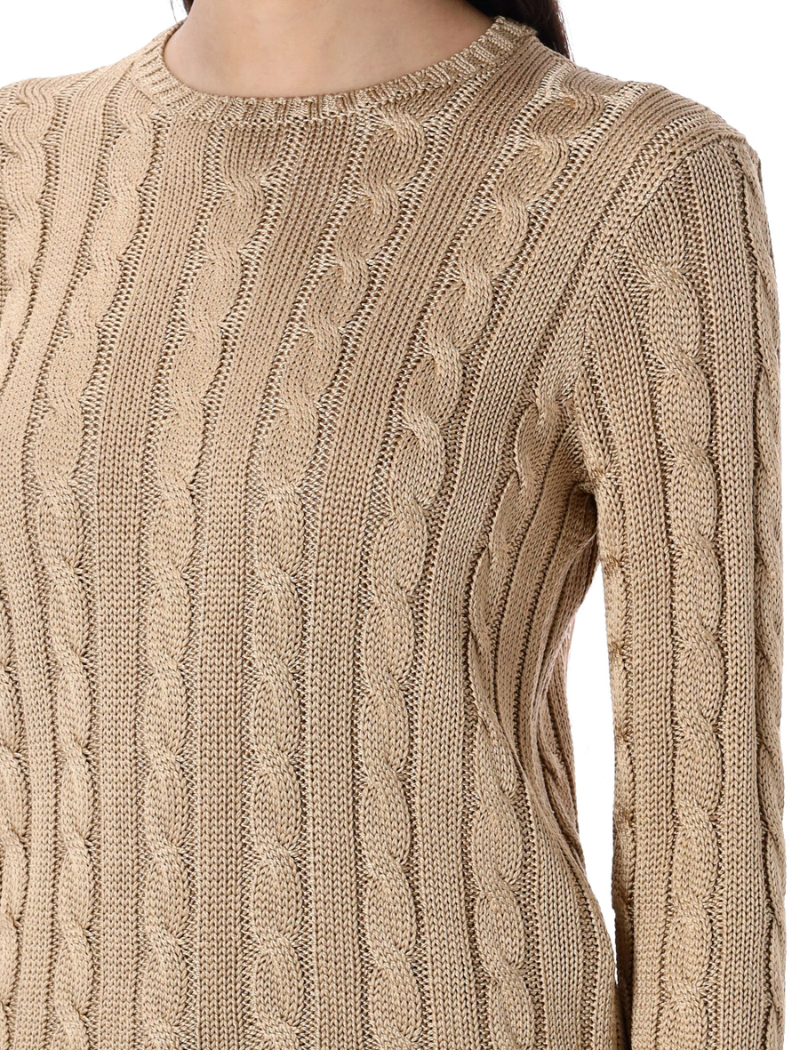 Cable-knit silk crewneck jumper - Spazio Pritelli