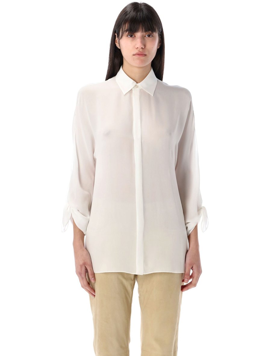 Karen silk georgette blouse - Spazio Pritelli