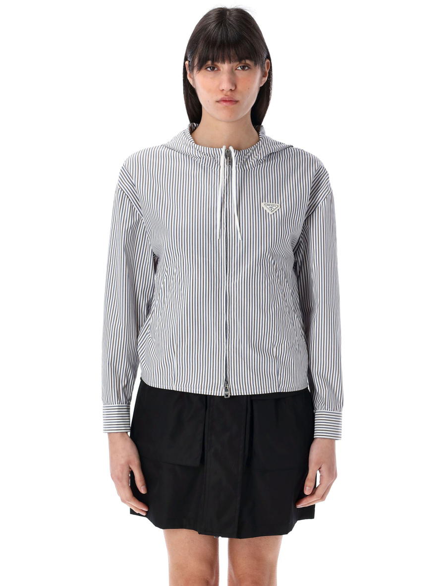 Striped poplin blouson jacket - Spazio Pritelli
