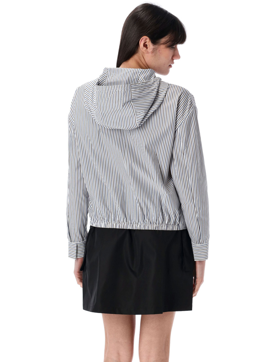 Striped poplin blouson jacket - Spazio Pritelli