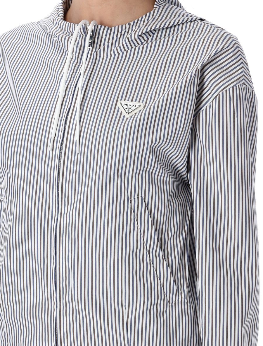 Striped poplin blouson jacket - Spazio Pritelli