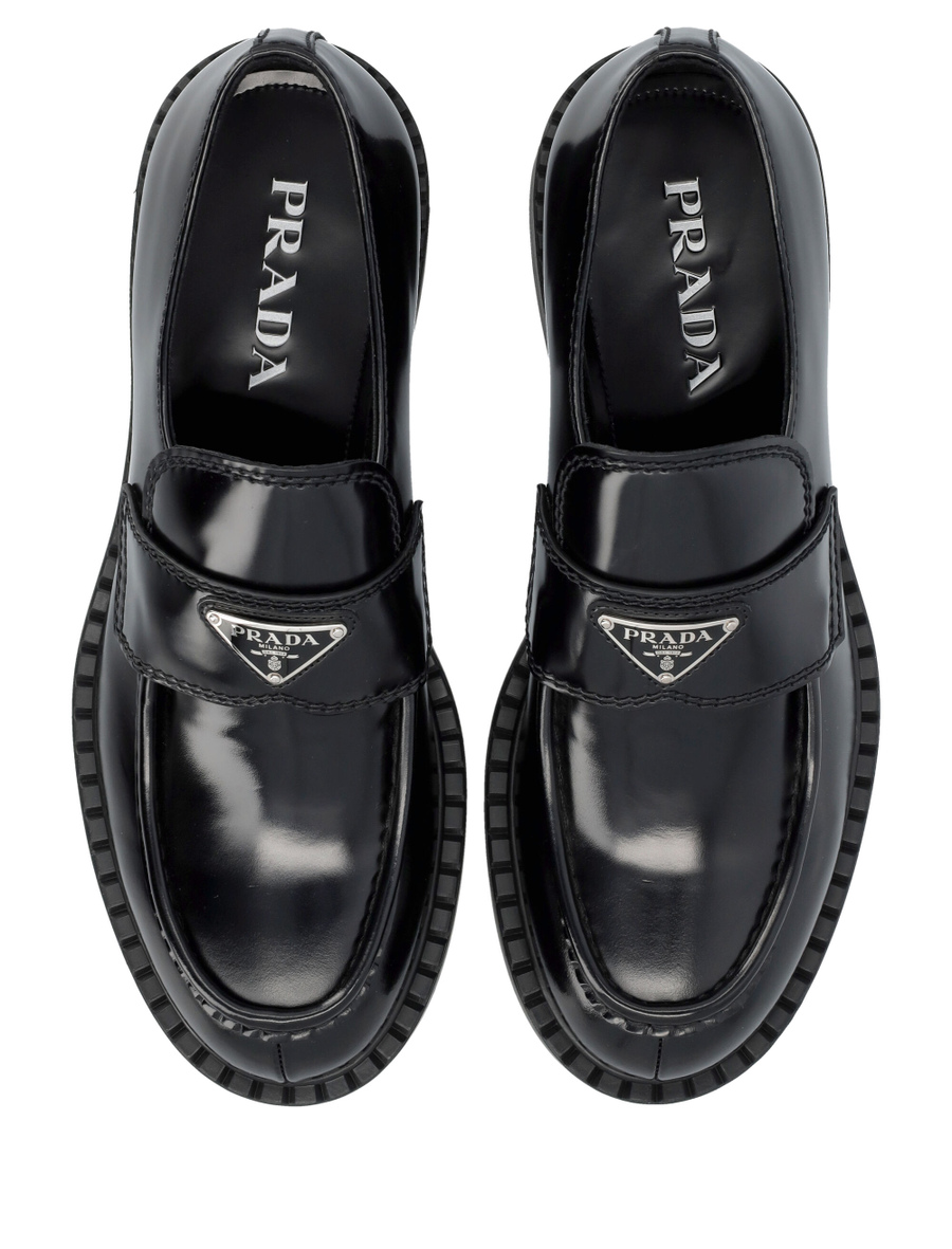 Chocolate brushed leather loafers - Spazio Pritelli
