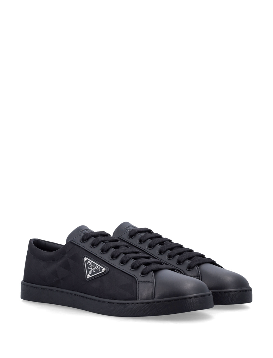 Leather and Re-Nylon sneakers - Spazio Pritelli