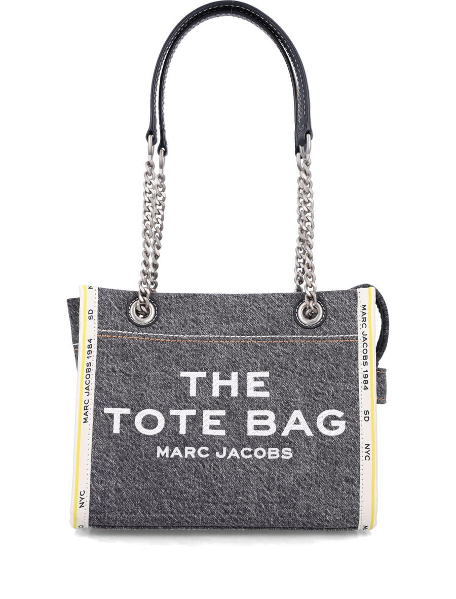 The denim chain small tote bag - Spazio Pritelli