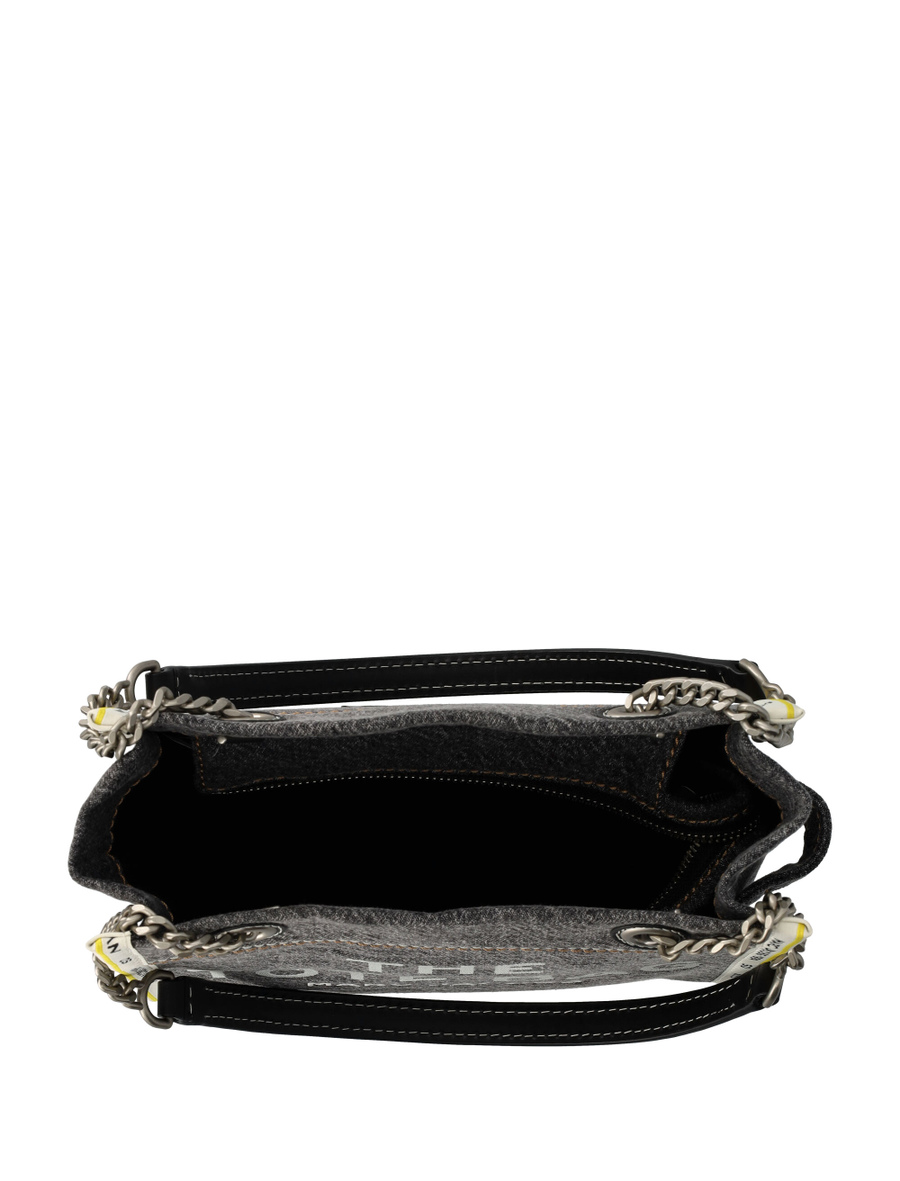 The denim chain small tote bag - Spazio Pritelli