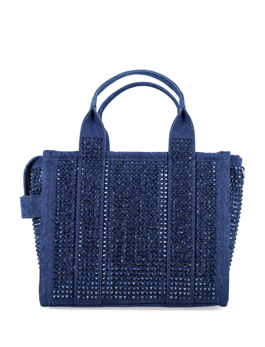 The Crystal denim small tote bag - Spazio Pritelli