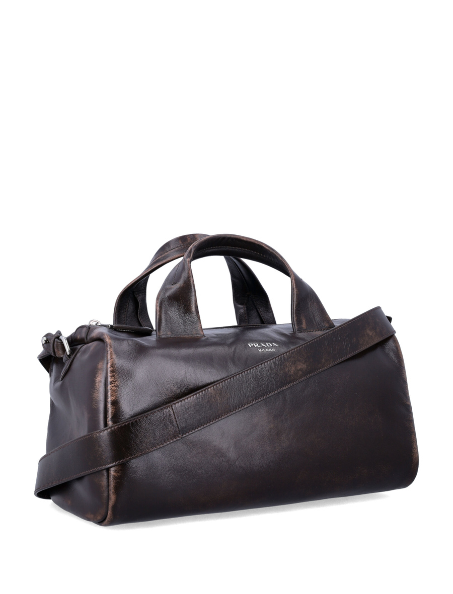 Small nappa leather duffle bag - Spazio Pritelli
