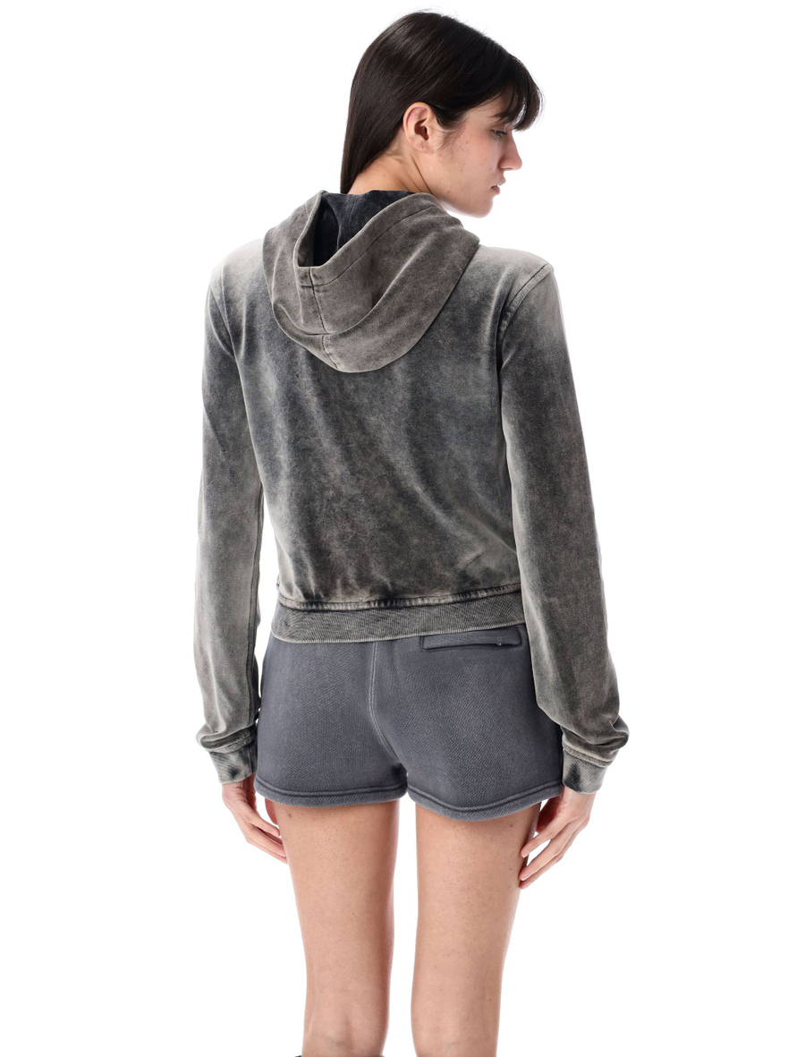Velour zip-up hoodie - Spazio Pritelli